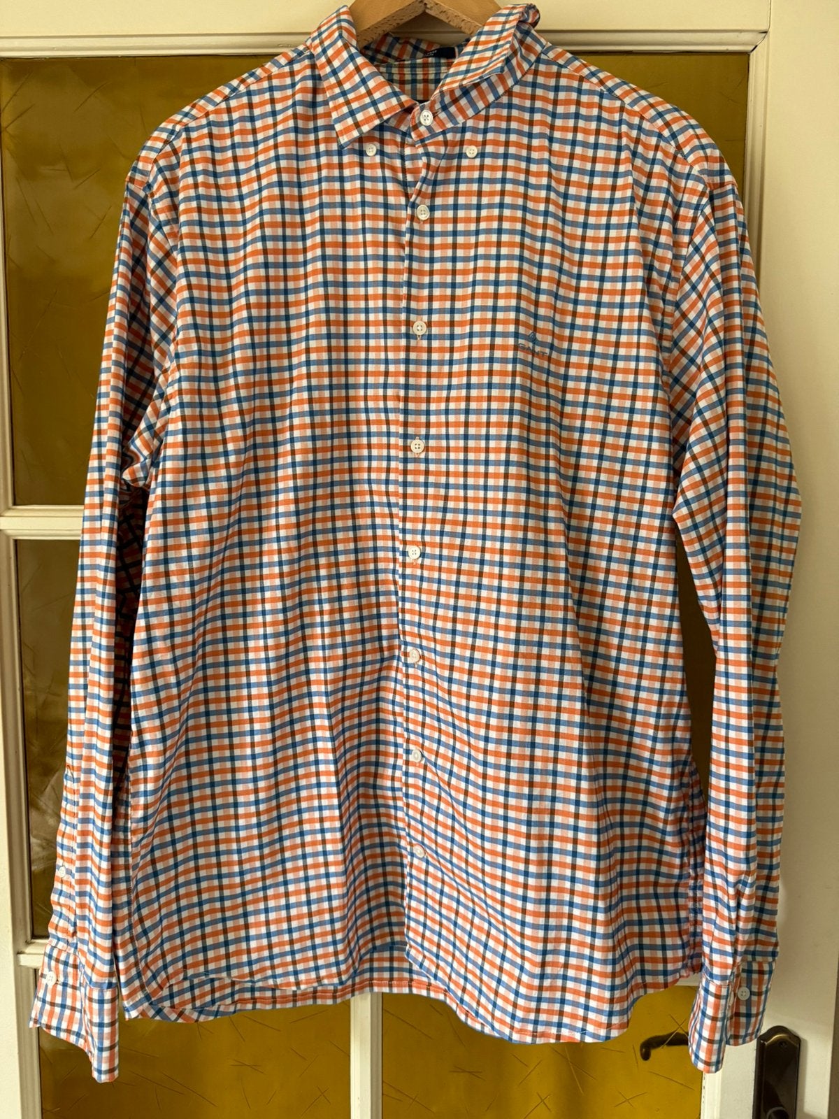 Gant overhemd maat 2XL., Ophalen of Verzenden, Zo goed als nieuw, Blauw, Overige halswijdtes
