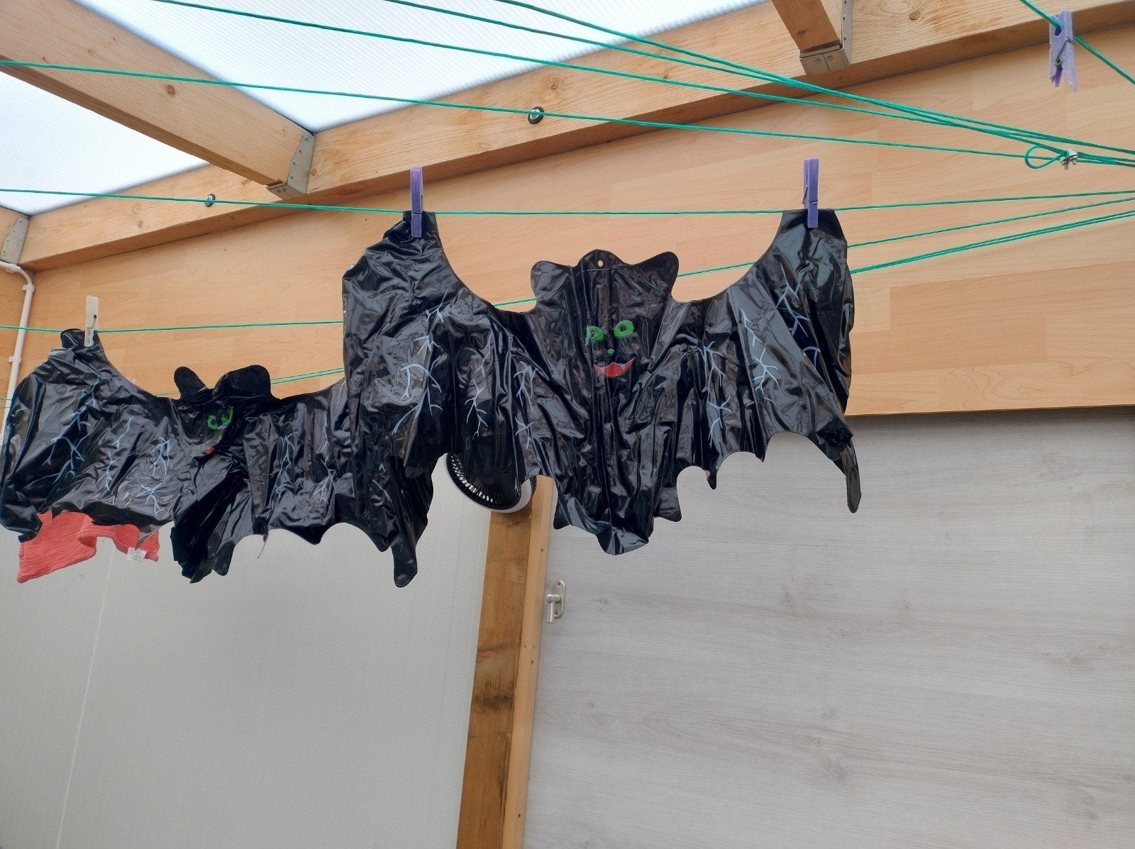 Opblaasbare Vleermuizen - Halloween Decoratie, Ophalen of Verzenden, Gebruikt, Versiering, Halloween of Griezel
