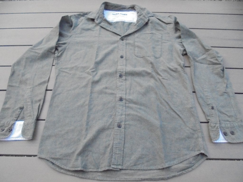 Groen overhemd Jack & Jones, JACK&JONES, Gedragen, Groen, Halswijdte 39/40 (M)