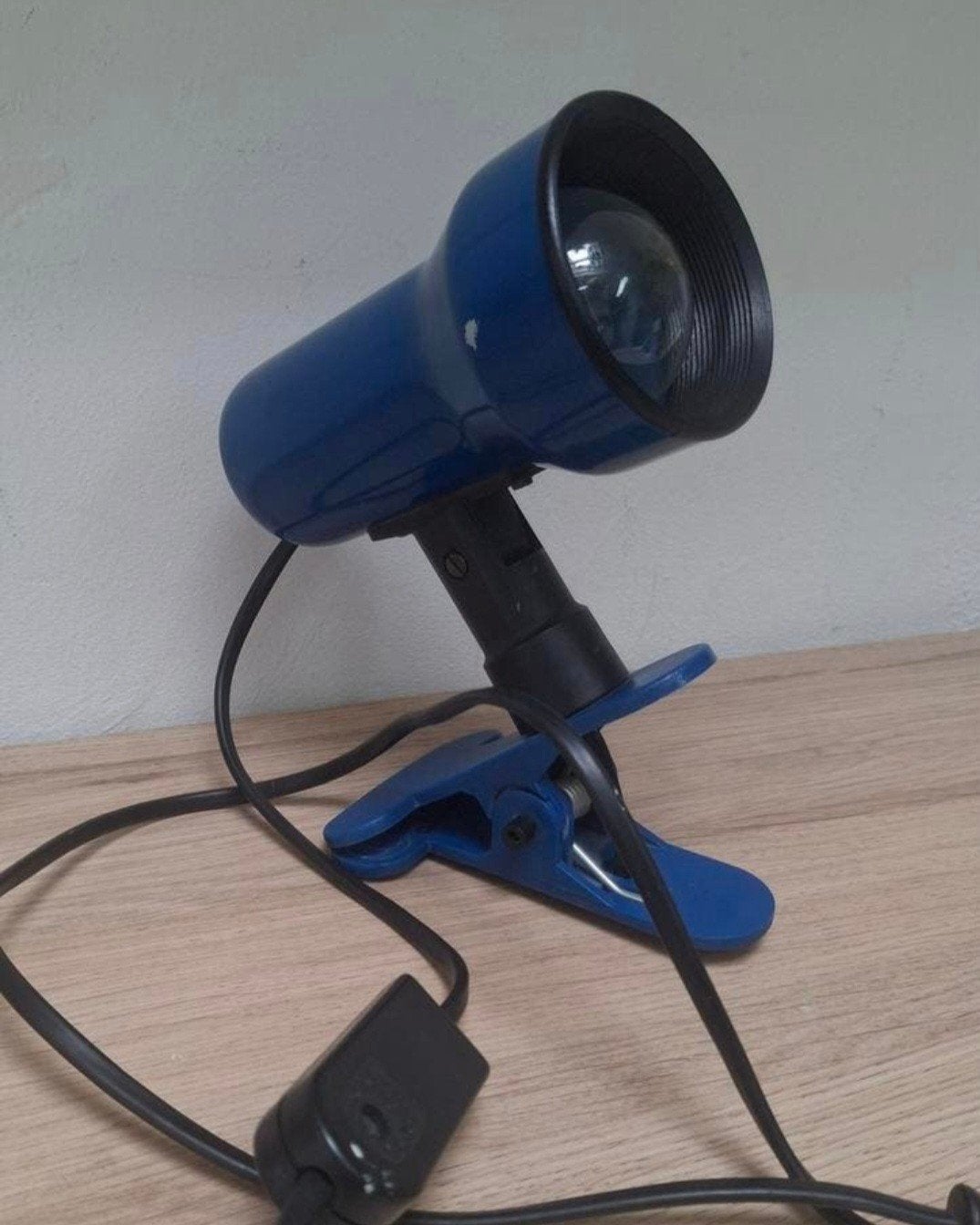 Vintage blauwe Vrieland klemspot., Computers en Software, Webcams, Ophalen of Verzenden, Gebruikt