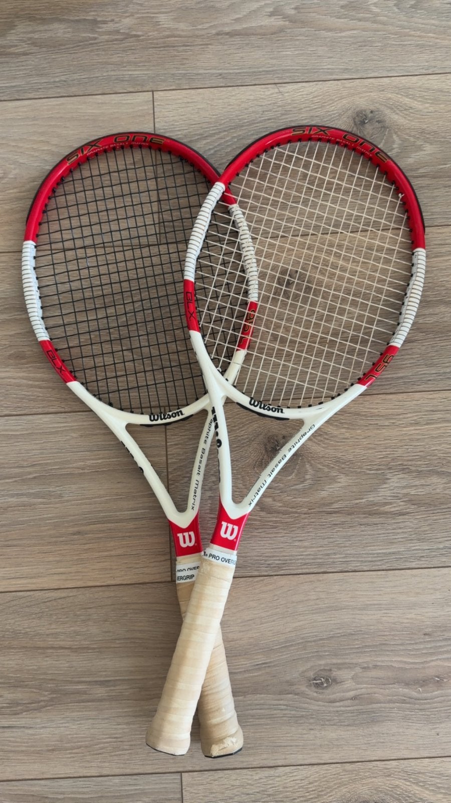 Twee Wilson Six.One Classic 95 tennisrackets, Sport en Fitness, Gebruikt, Verzenden, Wilson, Racket