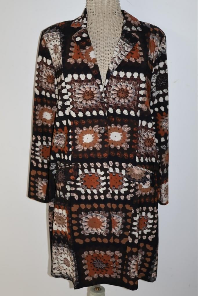 Plus Basics lange travelstof blazer colbert maat 44 / XXL, Plus Basics, NL, Plus Basics, Plus Basics.nl