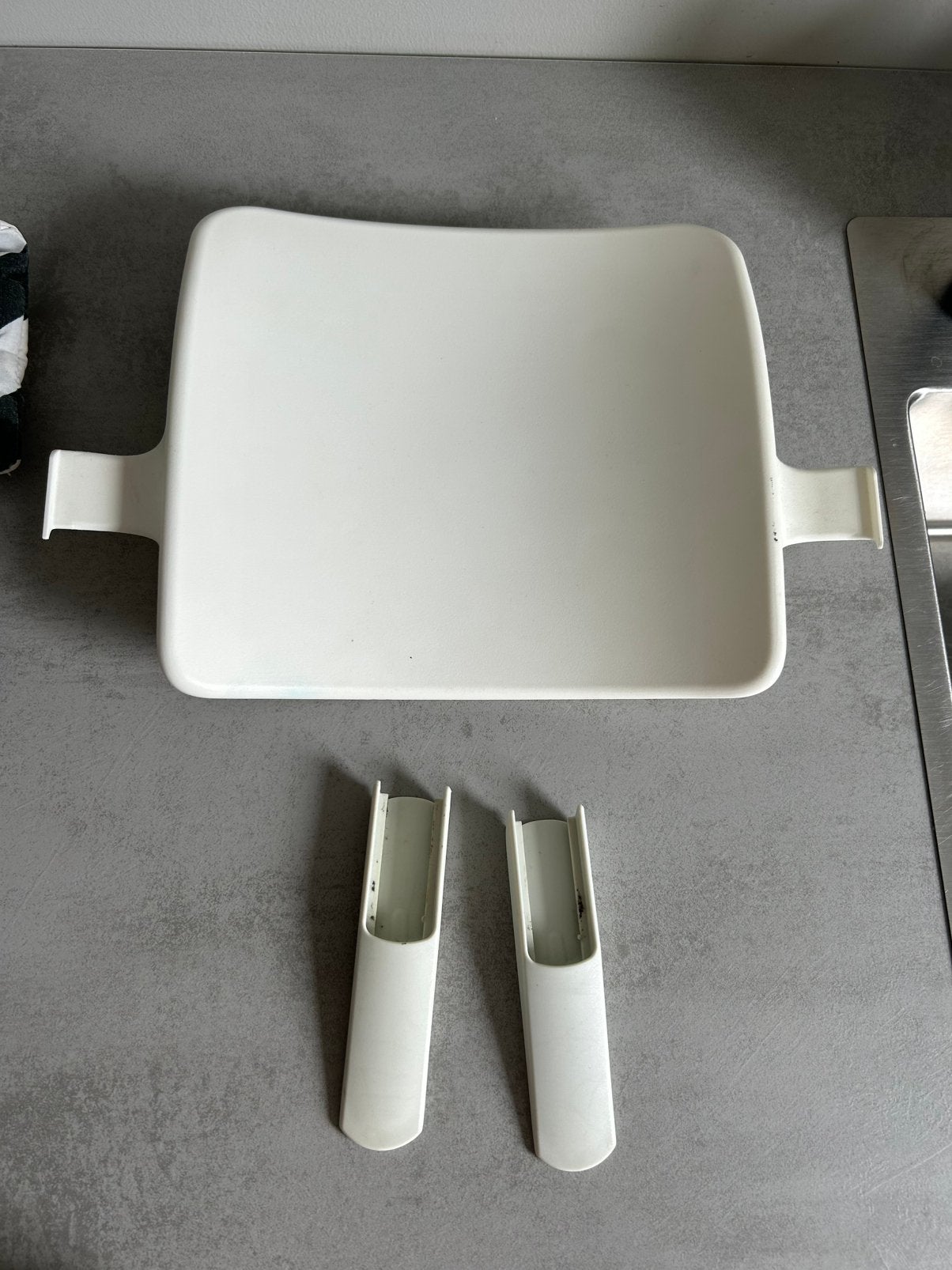 Stokke tripp trapp extended gliders + rugleuning wit, Kinderen en Baby's, Kinderstoelen, Ophalen of Verzenden, Zo goed als nieuw
