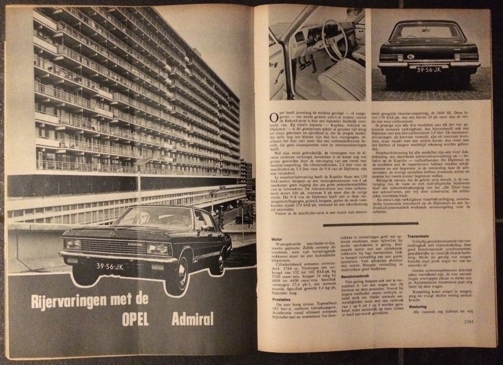 Opel Kapitan - Admiral - Diplomat testen in Autovisie ea, Gelezen, Opel, Ophalen of Verzenden, Autokampioen