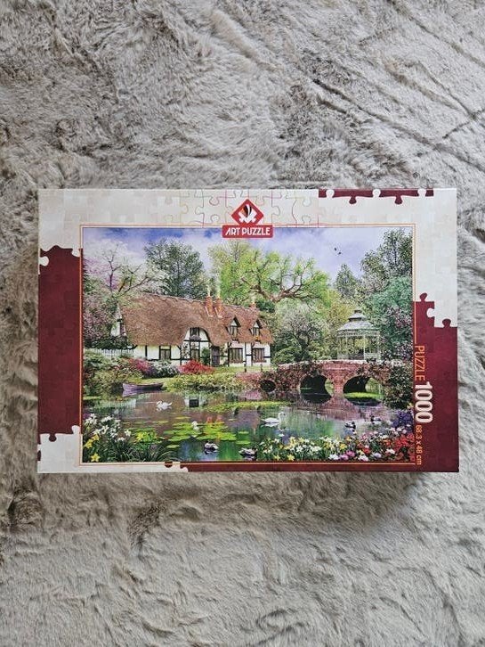 Art Puzzle 1000 stukjes - Waterlelies, Dominic Davison, Ophalen of Verzenden, Zo goed als nieuw, Art Puzzle