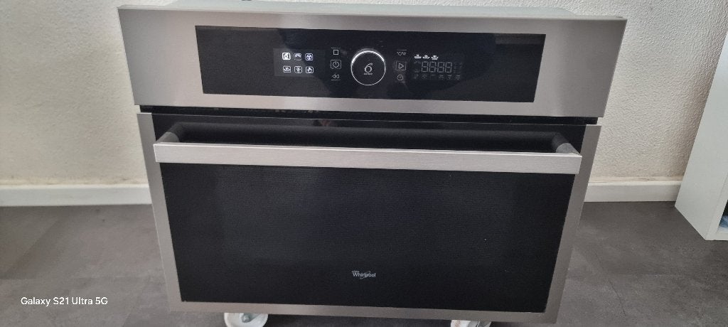 Whirlpool inbouw combi oven magnetron type AMW 507/IX, Ophalen, Whirlpool, Gebruikt, Oven met grill