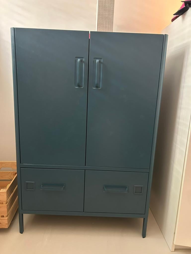 Computer/kleding kast Ikea Idåsen blauw, Ophalen, Gebruikt