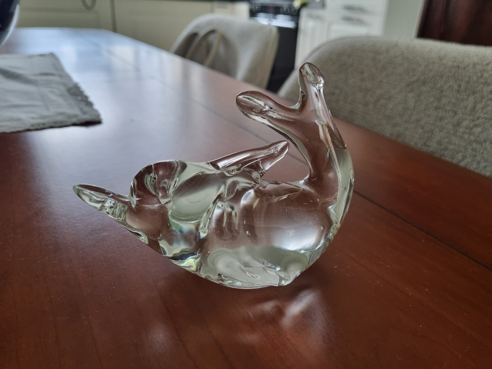 Glazen dolfijn beeldje decoratief, Ophalen of Verzenden