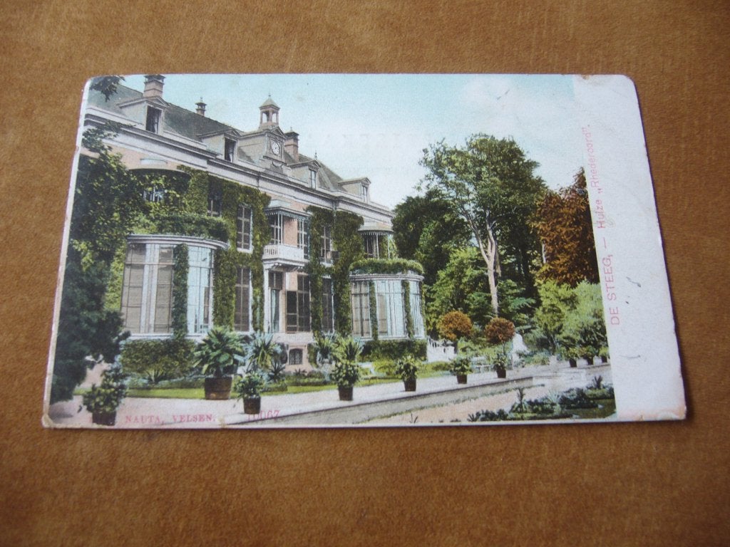 DE STEEG  =  HUIZE THEDEROORD  BRIEFKAART  1907, Verzamelen, Ansichtkaarten | Nederland, Ophalen of Verzenden, Voor 1920, Gelopen