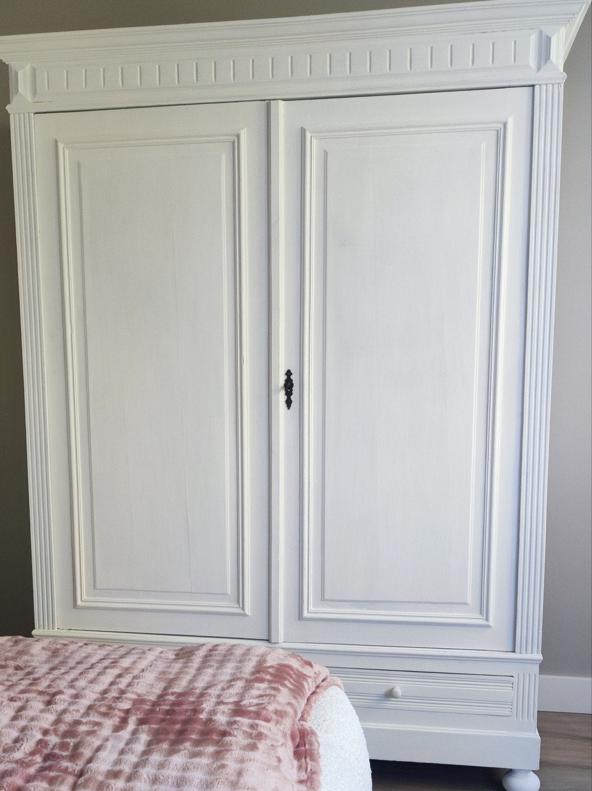 witte houten kledingkast 150 cm breed / 200 cm hoog / 60 cm, Ophalen, 50 tot 70 cm, 105 cm of meer, 100 cm of meer