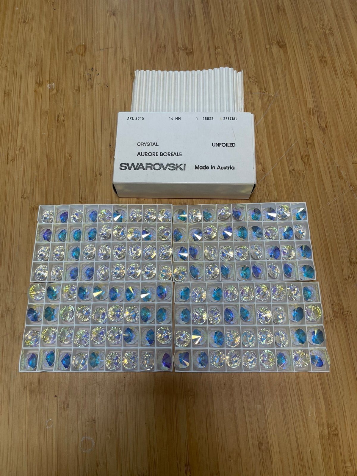 Swarovski Kristallen 144 stuks - Aurora Boreale 14mm, Ophalen, Nieuw, Sieraad of Horloge