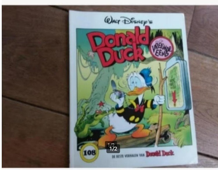Donald Duck, ''Als vreemde eend'', nummer 108, Eén stripboek, Ophalen of Verzenden, Zo goed als nieuw