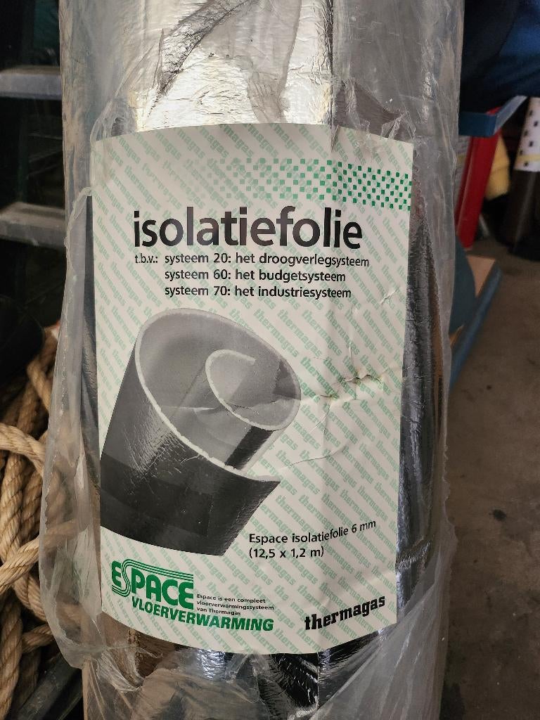 isolatiefolie Espace  12,5 x 1,2 mtr. 6 mm  ruim 5 rollen, Doe-het-zelf en Verbouw, Overige materialen, Nieuw, 15 m² of meer, Vloerisolatie