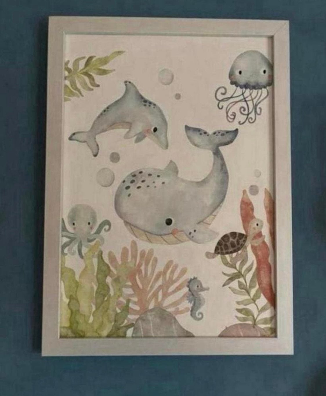 Poster zeedieren/oceaan, Ophalen of Verzenden, Zo goed als nieuw, Wanddecoratie