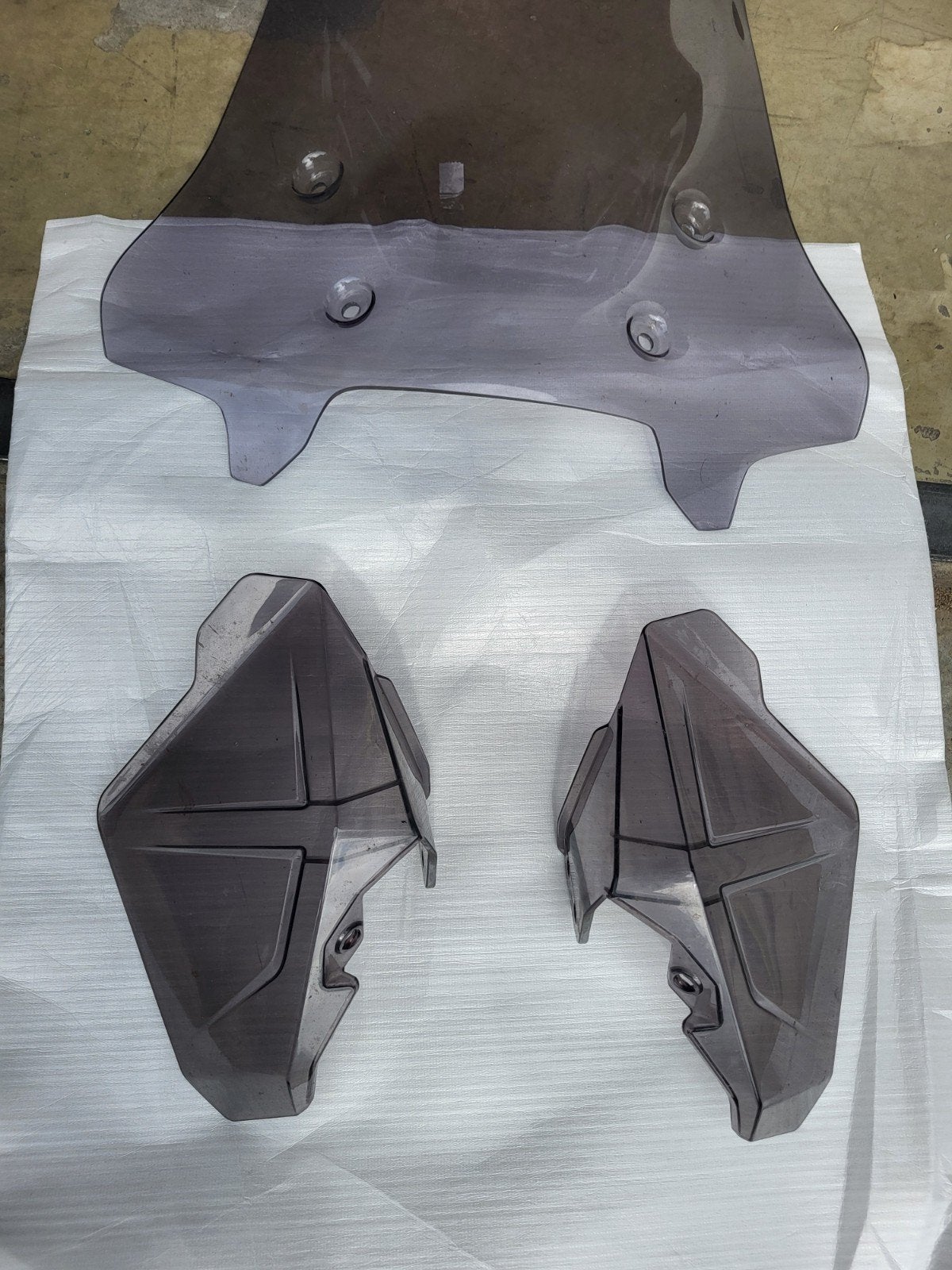 Getinte ruit en windgeleiders voor BMW R1300 GS Adventure, Ophalen of Verzenden, Gebruikt