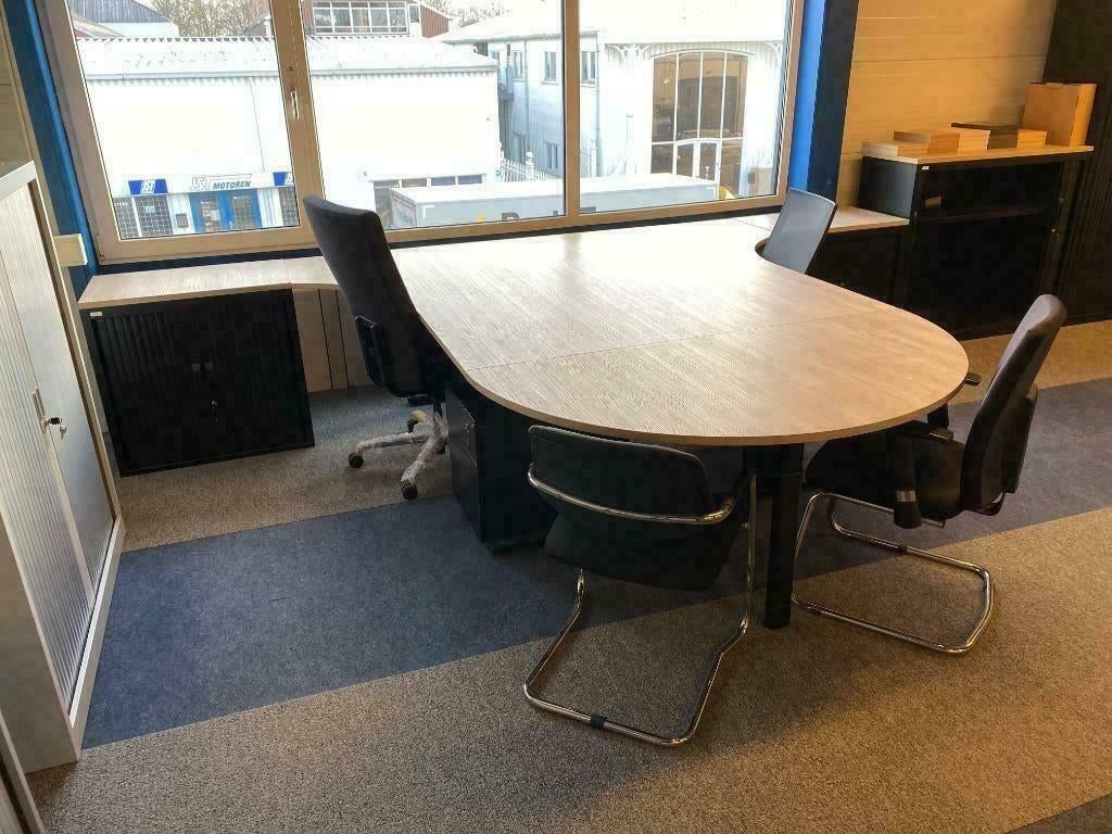 Duo opstelling wing bureaus scherpe setprijs!, Ophalen, Gebruikt, In hoogte verstelbaar, Duo-bureau