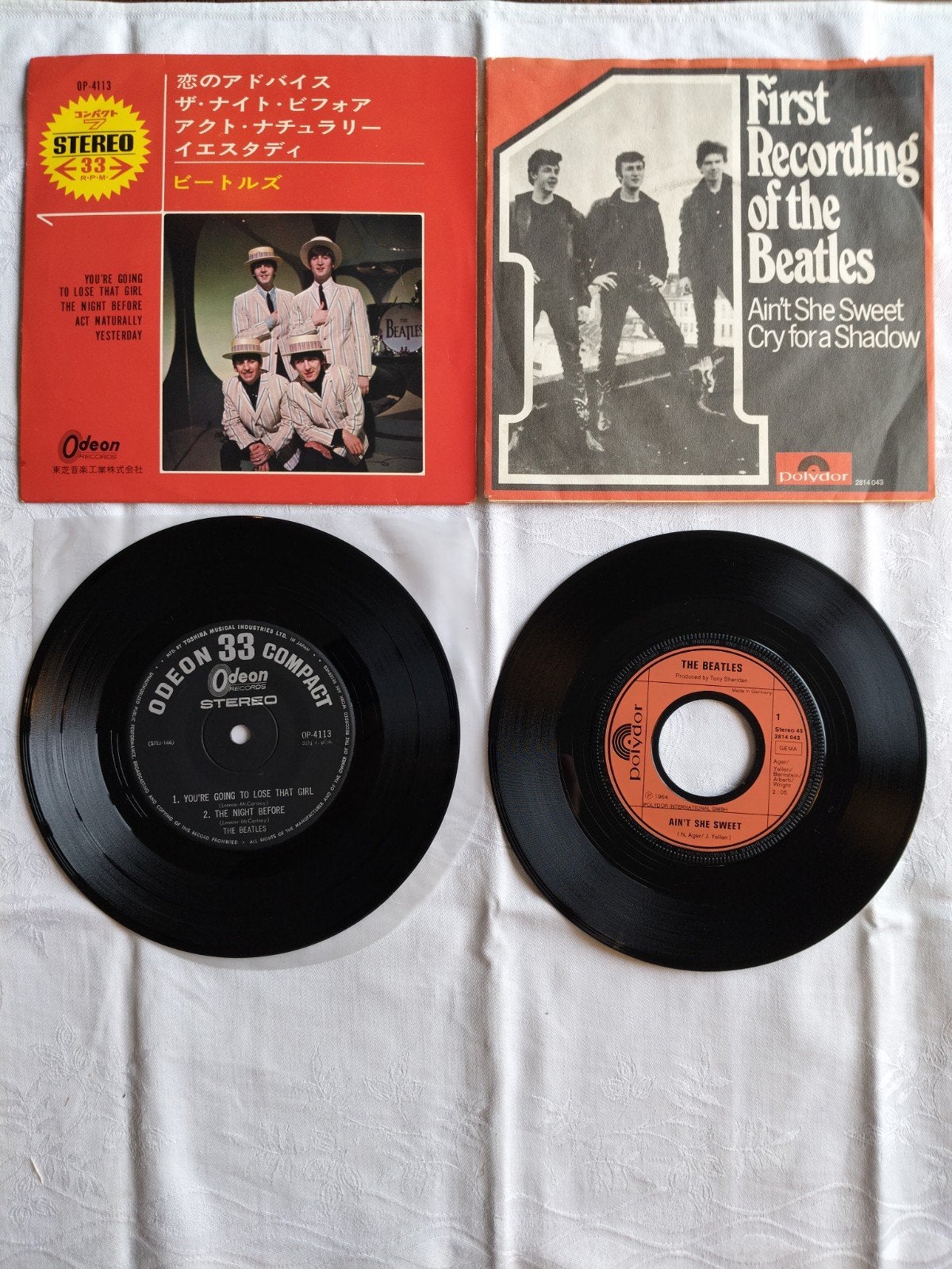 The Beatles Japanse Persing & First Recording 7 inch Vinyl, Ophalen of Verzenden, Gebruikt
