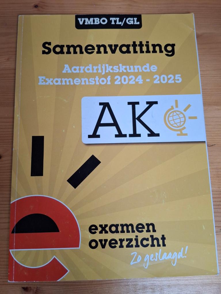 Samenvatting Aardrijkskunde VMBO TL GL 2024-2025, Ophalen of Verzenden, Gelezen, VMBO, Aardrijkskunde