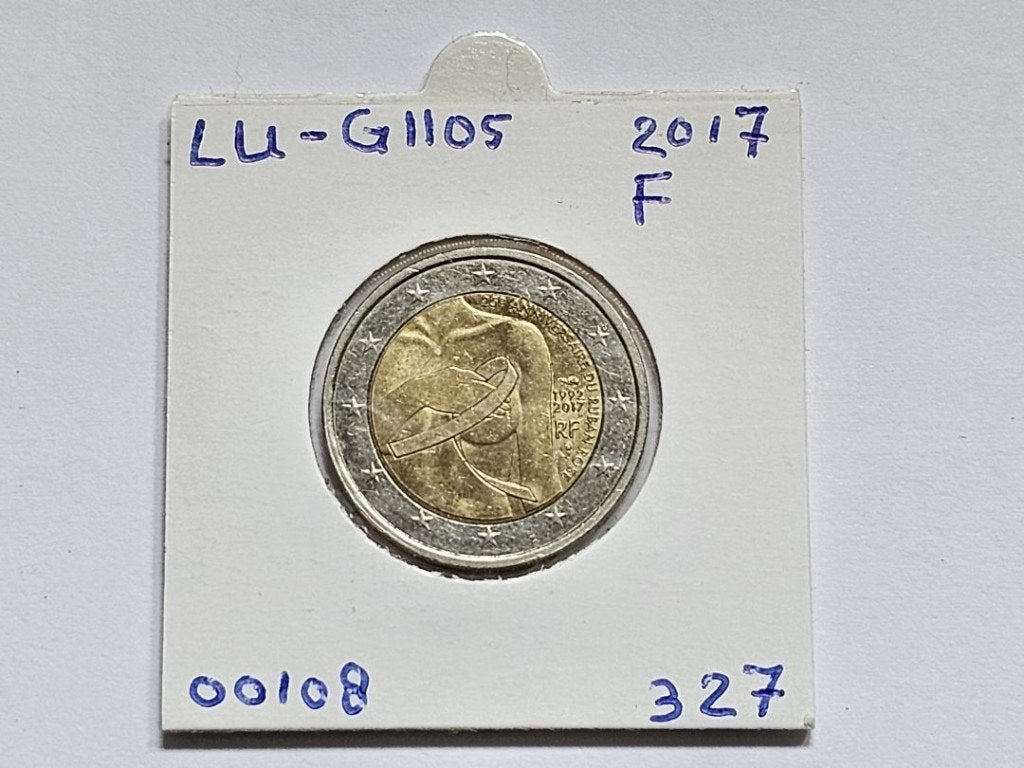 2-euromunt Frankrijk (F) 2017 Herdenking LU-G1105, Ophalen of Verzenden, Frankrijk, 2 euro, Losse munt