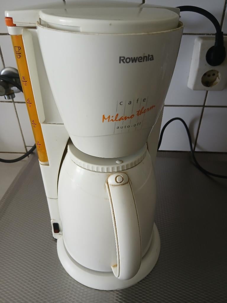 Koffiezetapparaat Rowenta in goede staat met thermoskan, Witgoed en Apparatuur, Koffiezetapparaten, Ophalen, Gebruikt, Koffiemachine