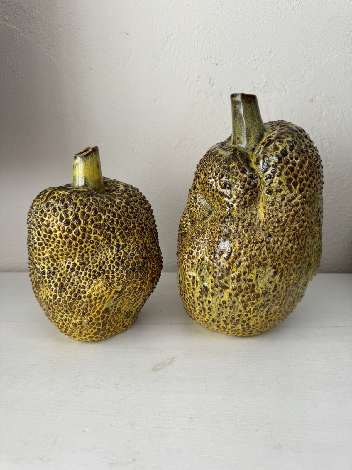 2 vazen van Des Pots jackfruit Dorian, Ophalen of Verzenden, Zo goed als nieuw