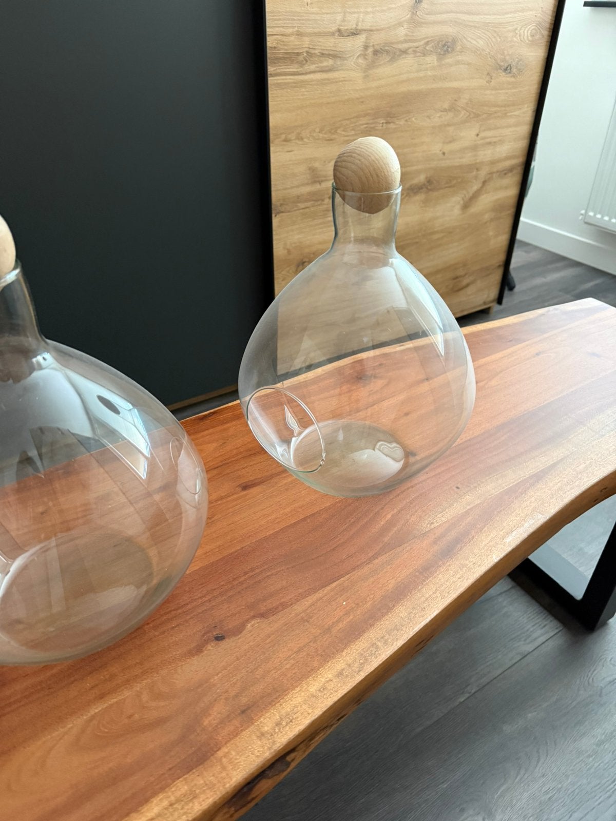 Glazen terrarium/vaas met opening, Ophalen, Zo goed als nieuw