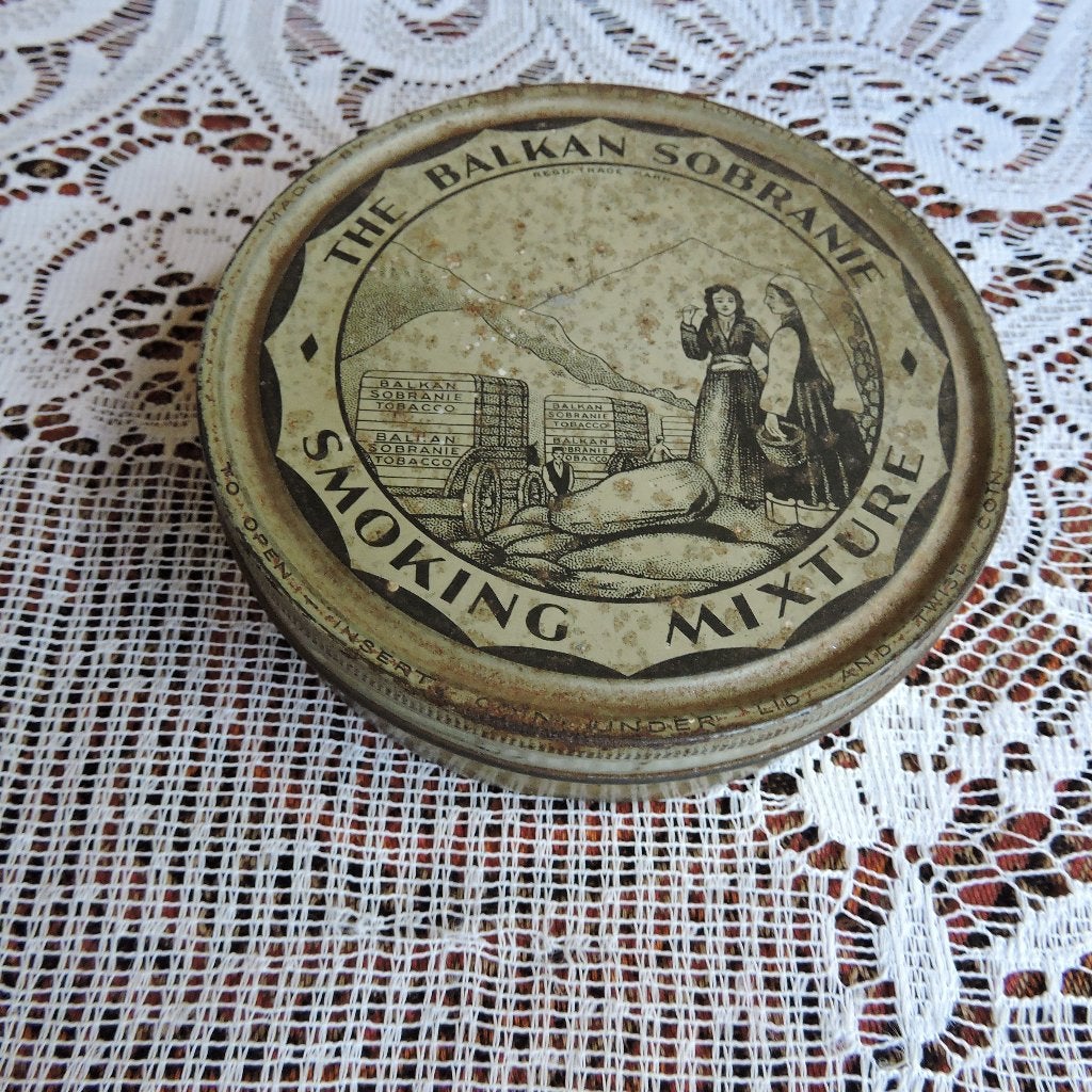 Leuk oud tabak blikje van Balkan Sobranie Londen, Ophalen of Verzenden, Zo goed als nieuw, Overige