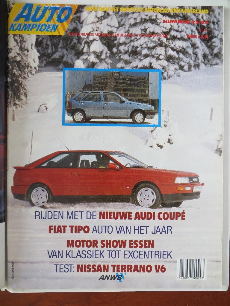 Autokampioen 25-26 1988 Auto van het Jaar Fiat Tipo Rover, Ophalen of Verzenden, Nieuw, Opel