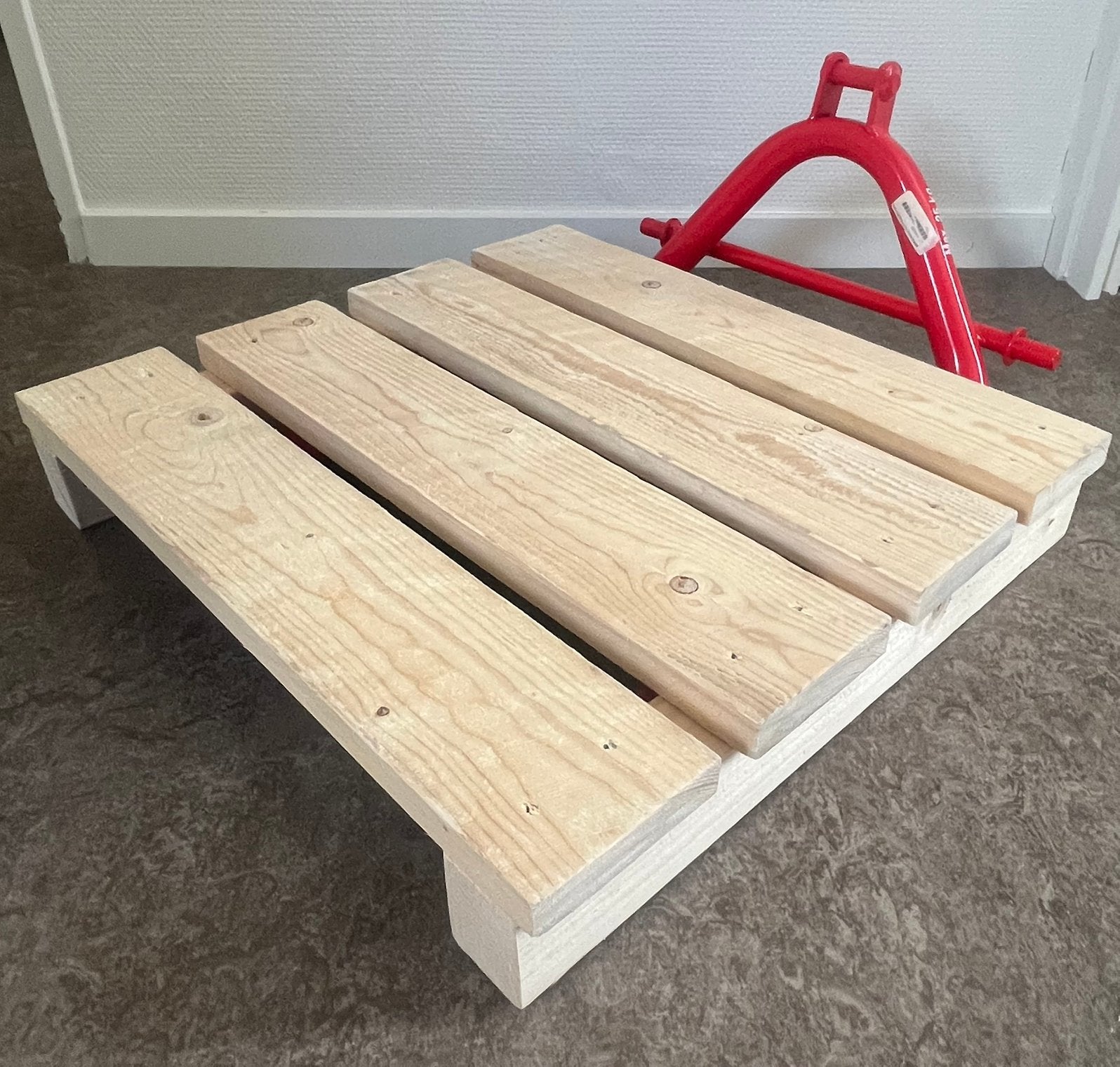 Berg skelter palletvork met pallet, Ophalen, Nieuw, Berg