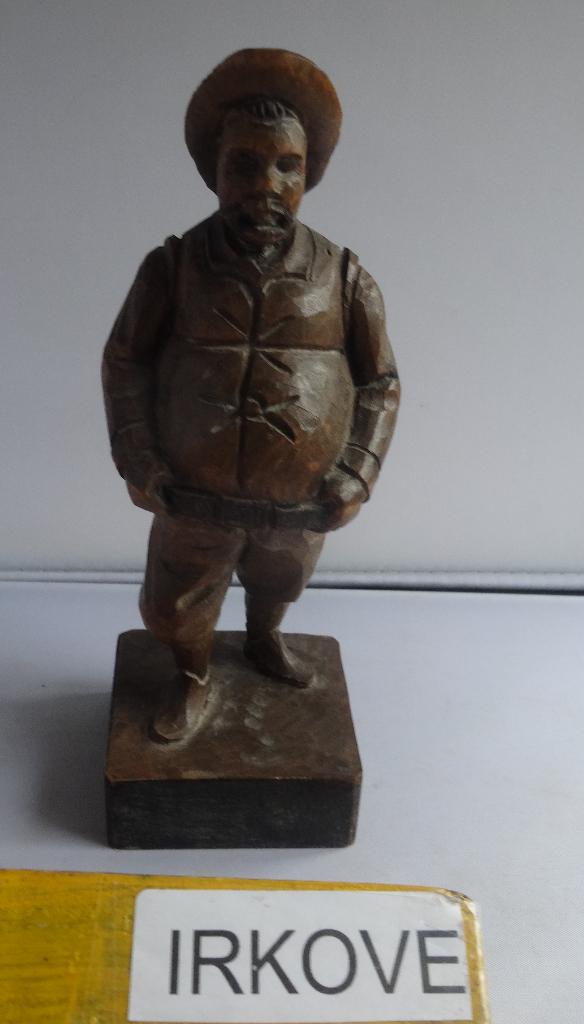 2 X SPAANS BEELDJE * 1 SANCHO PANZA * Hout *, Minder dan 20 cm, Verzenden, Handgemaakt, Beeld