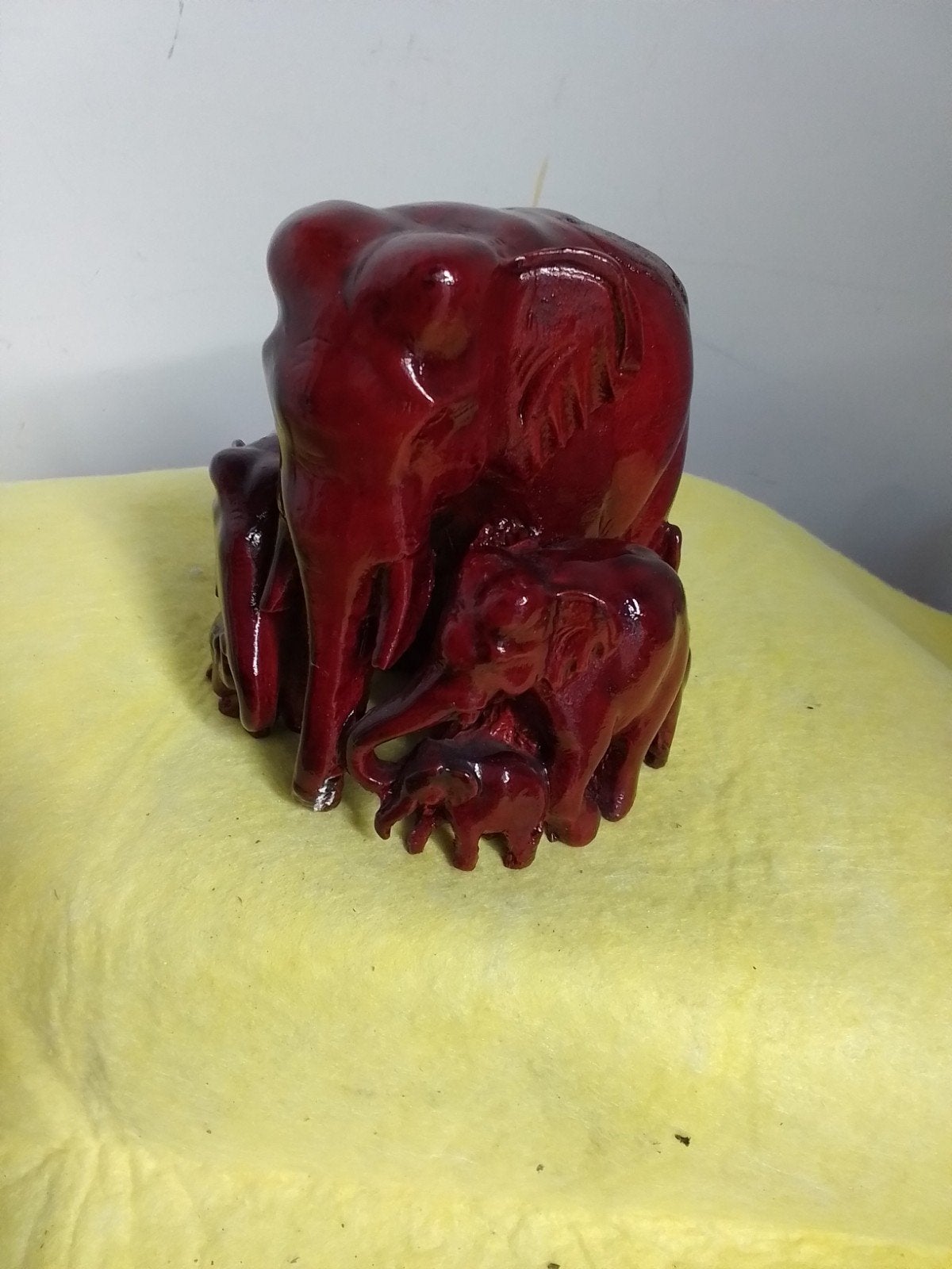 15438)  ROYAL DOULTON FLAMBE OLIFANTEN FAMILIE, Verzamelen, Beelden en Beeldjes, Ophalen of Verzenden, Zo goed als nieuw, Dier