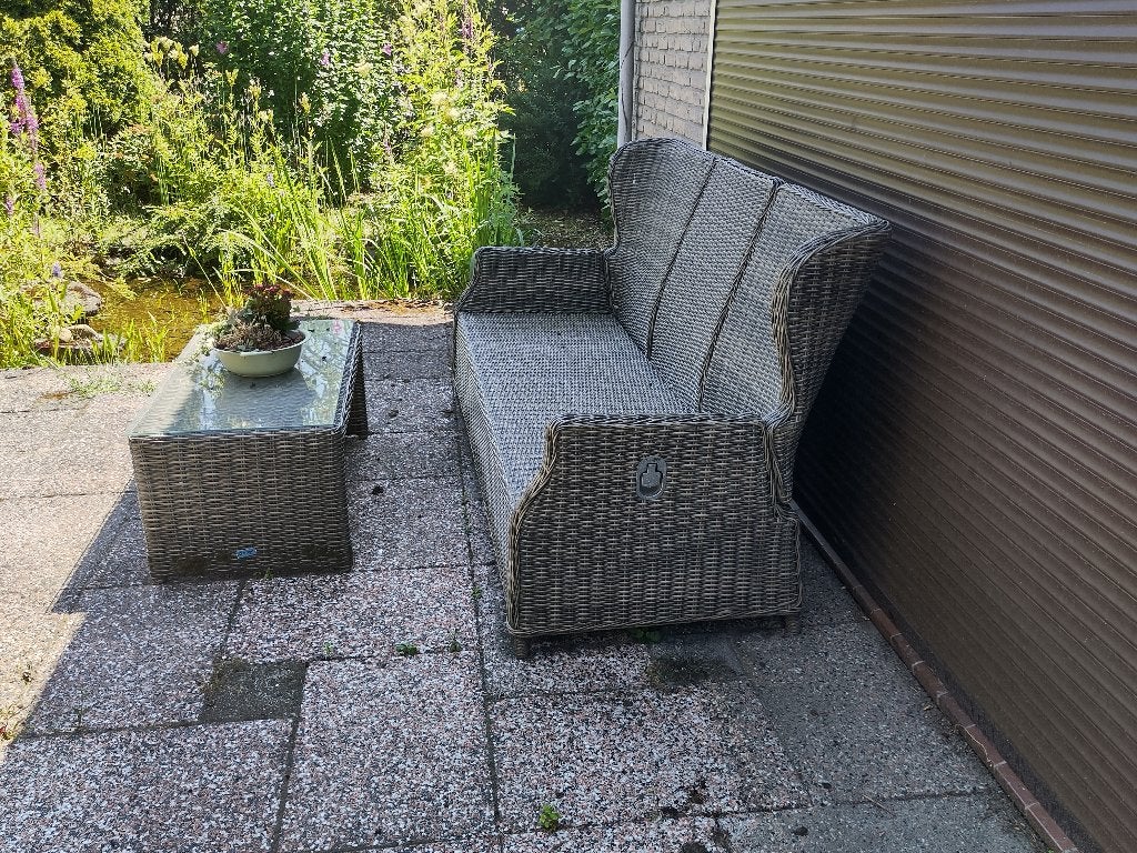 Tuinbank 3-zits met tafeltje Garden Collections, Ophalen, Zo goed als nieuw, Kunststof