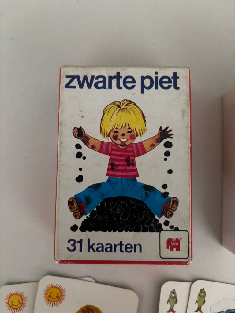 Vintage zwarte piet kaartspel van jumbo nette staat!, Vijf spelers of meer, Ophalen of Verzenden, Zo goed als nieuw, Jumbo