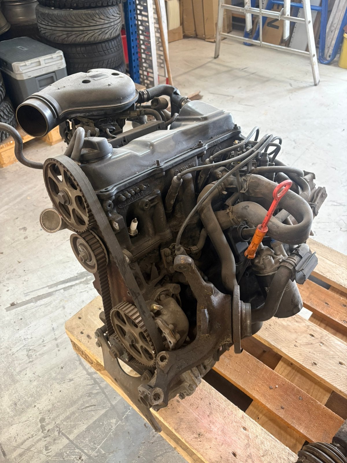 Vw 1.6 8v motor en versnellingsbak, Ophalen