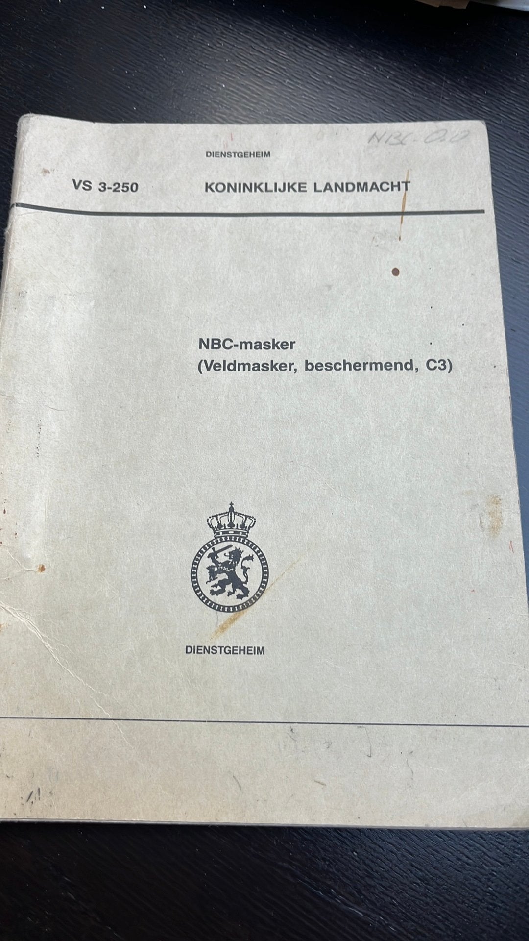 Voorschrift NBC masker C3, Auto diversen, Ophalen of Verzenden