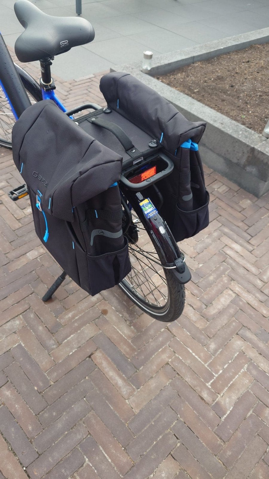 Gazelle dubbele Fietstas, Ophalen, Zo goed als nieuw, Gazelle