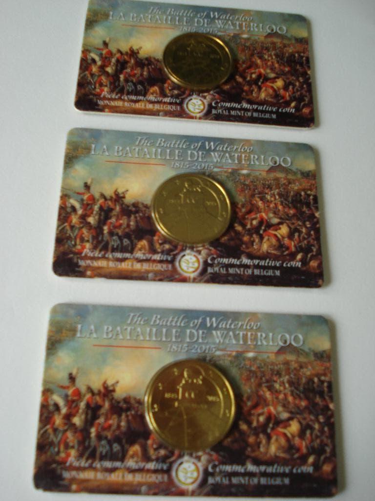 COINCARDS DE SLAG BIJ WATERLOO 1815-2015  BELGIE, Setje, Koningin Beatrix, Zilver, Euro's