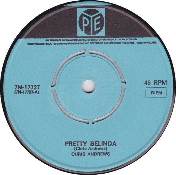 Chris Andrews – Pretty Belinda, Cd's en Dvd's, Vinyl Singles, Gebruikt, 7 inch, Ophalen of Verzenden, Pop