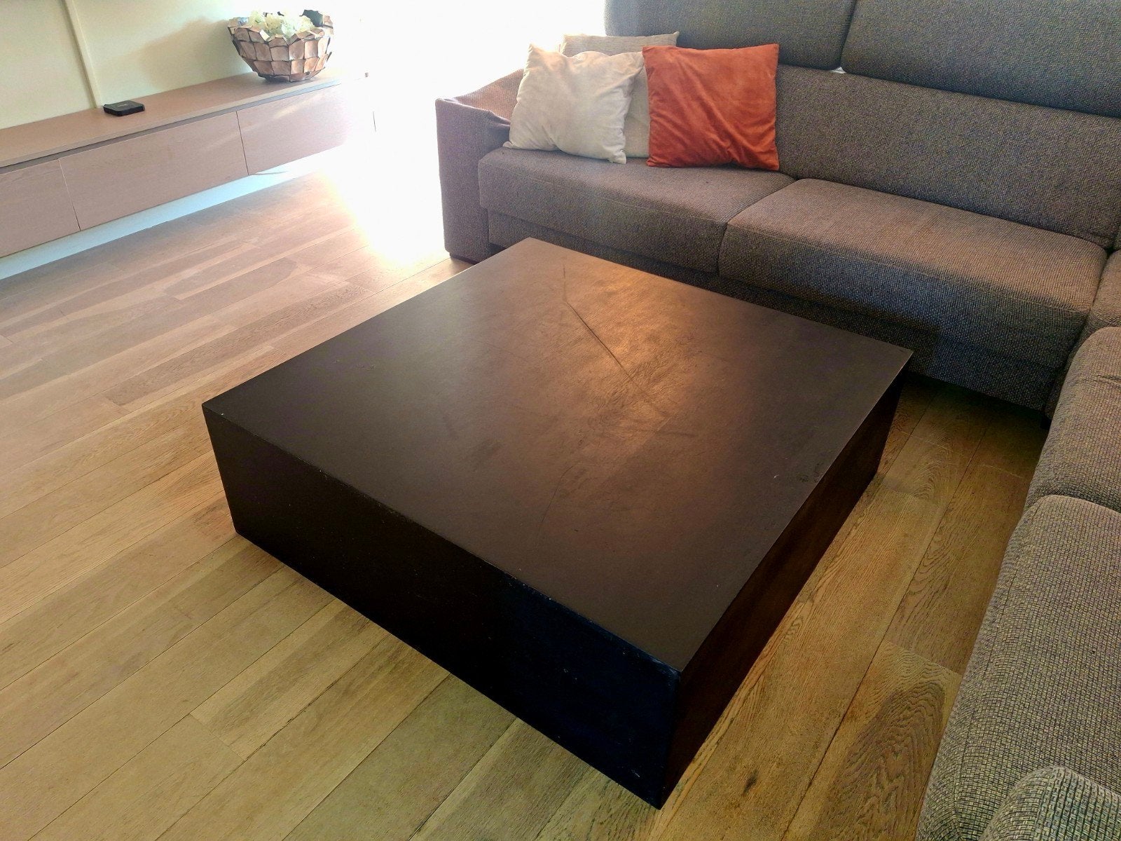 Eiken salon bloktafel / kubustafel (Eric Kuster/Piet Boon), Gebruikt, 5 – 50, Ophalen, Eric Kuster stijl / Piet Boon