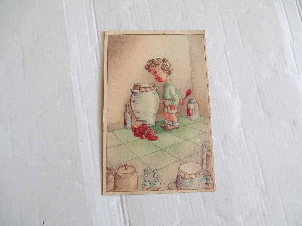 oude kinderkaart gesnoept, Ophalen of Verzenden, 1940 tot 1960, Ongelopen, Kinderen