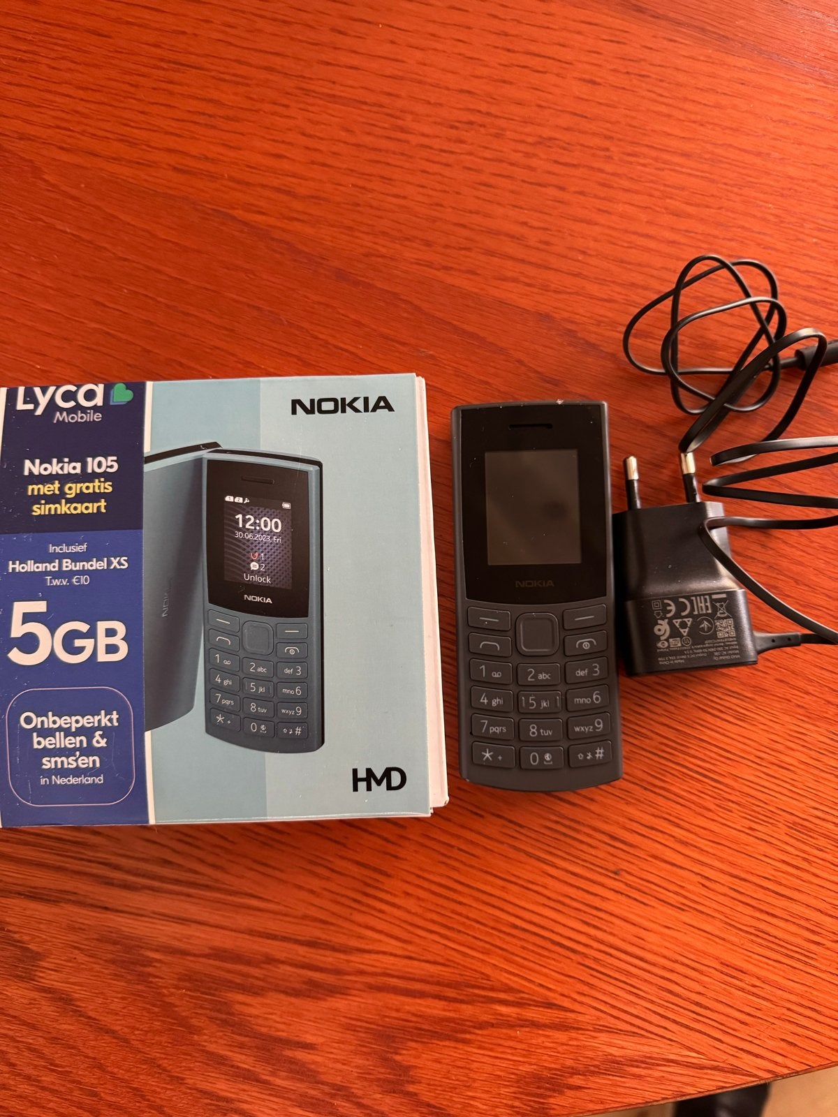 Nokia 105 Mobiele Telefoon met Lyca Mobile Simkaart, Ophalen, Geen camera, Zwart, Fysiek toetsenbord