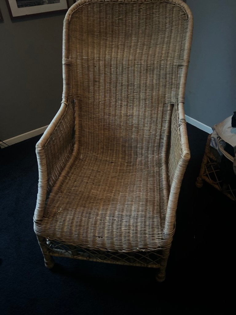 Rattan stoel, Ophalen, Minder dan 75 cm, Riet of Rotan, Zo goed als nieuw