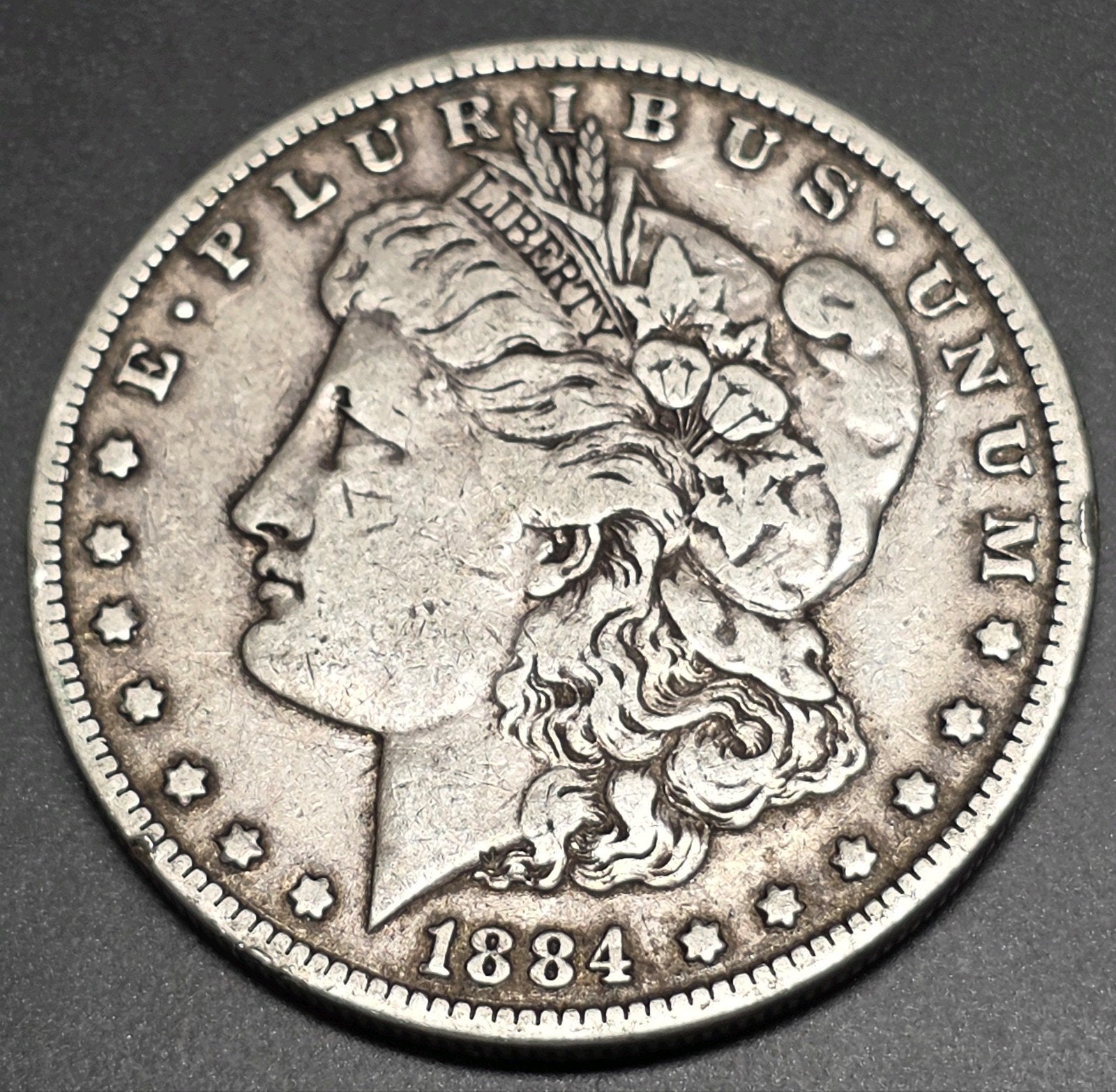 morgan dollar 1884 Amerika, Verzenden, Noord-Amerika, Losse munt, Zilver