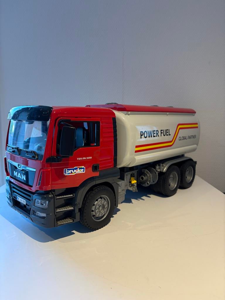 Bruder MAN TGS Tankwagen + Aanhanger Speelgoedtruck, Ophalen of Verzenden, Zo goed als nieuw