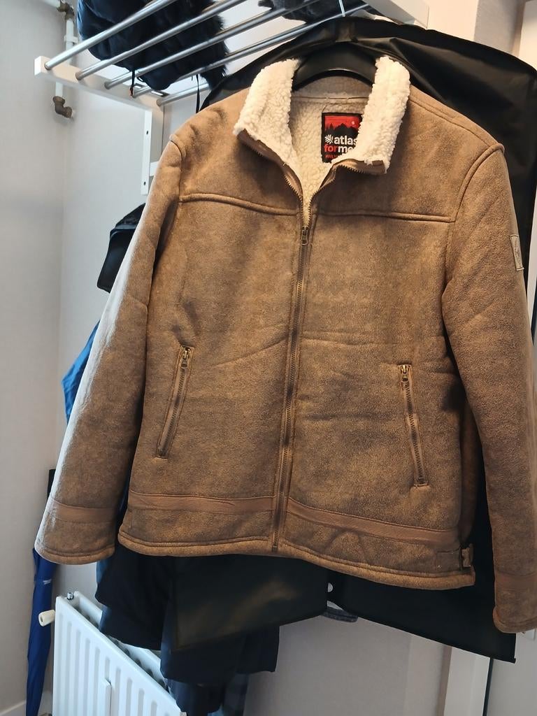 Suede jack met borgvoering, Ophalen, Nieuw, Maat 52/54 (L)