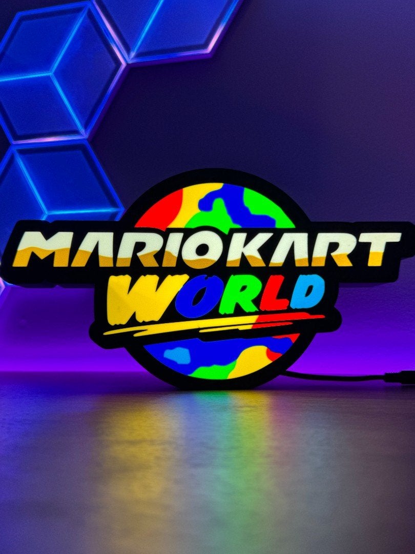Mario Kart World Lichtbak met Heldere LED Verlichting, Ophalen of Verzenden, Nieuw
