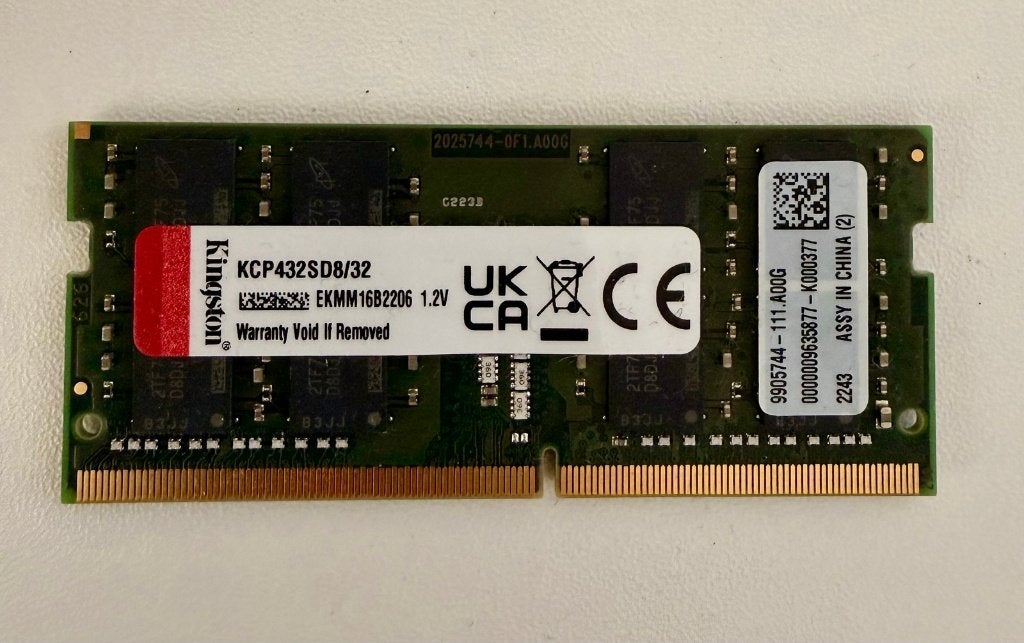 Kingston 32GB DDR4 SOdimm, Computers en Software, RAM geheugen, 32 GB, DDR4, Ophalen of Verzenden, Zo goed als nieuw