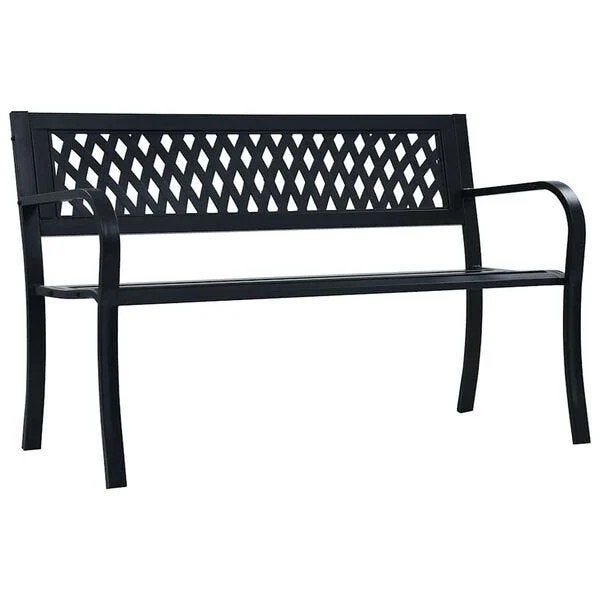 Tuinbank 125 cm staal zwart nieuw in doos, Tuin en Terras, ., Nieuw, Ophalen of Verzenden, .