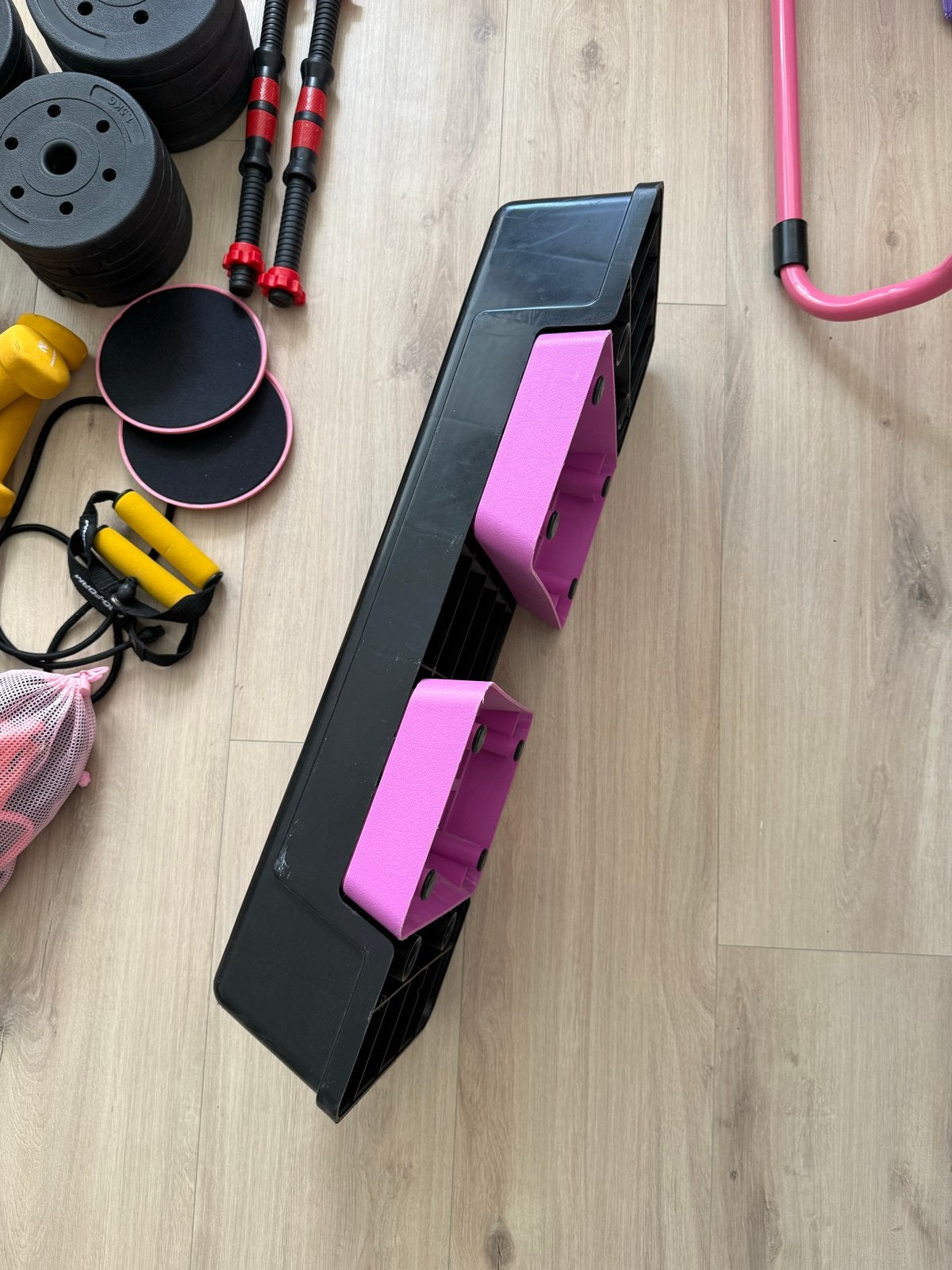 Grote fitness set: dumbbells, kettlebells, stepbank, etc., Ophalen, Dumbbell, Gebruikt, Armen