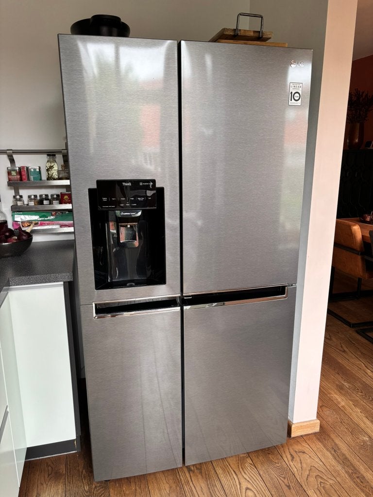 LG GSJ470DIDV Amerikaanse koelkast Door-in-Door, Witgoed en Apparatuur, Koelkasten en IJskasten, Ophalen, Gebruikt, 200 liter of meer